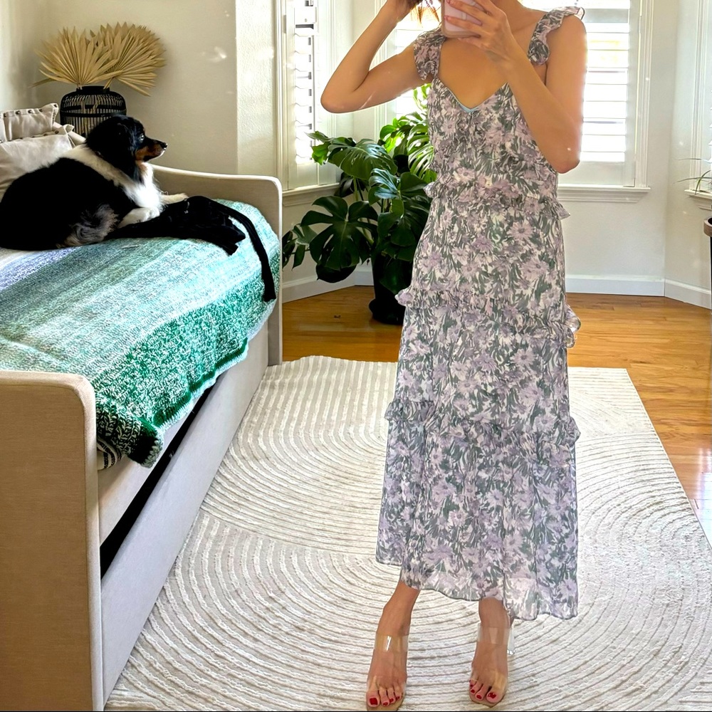 OPT Floral Midi Dress